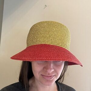Gold shimmer sun hat